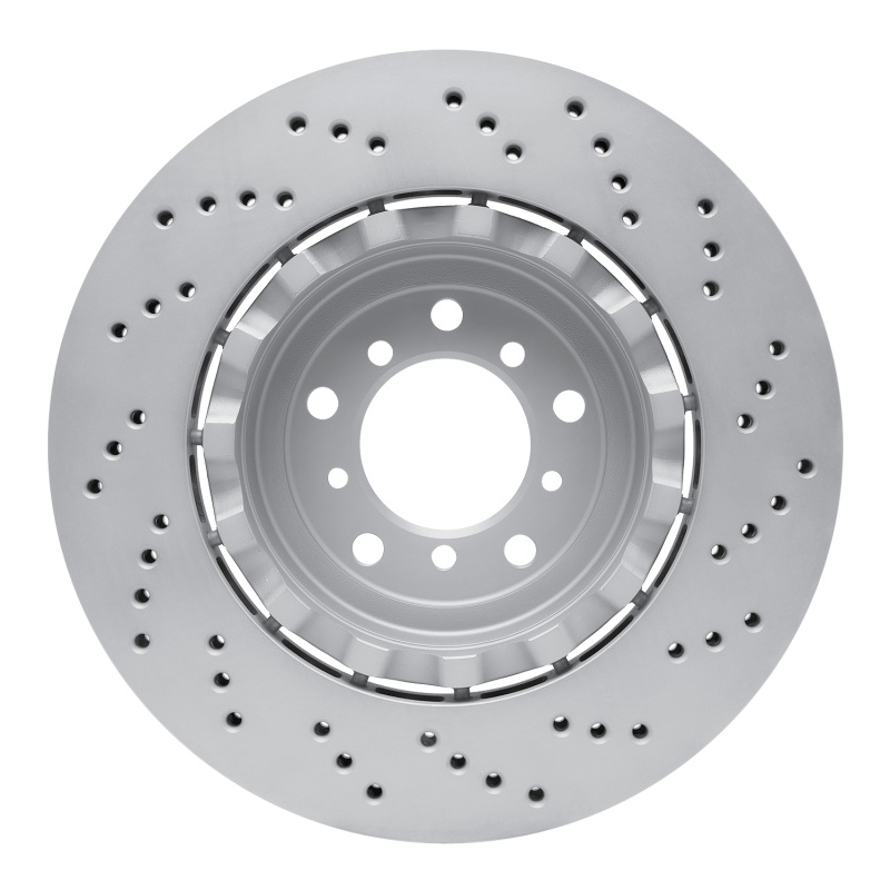 BMW M3 Brake Rotor (1) - Left Front - R1 Concepts - Drilled Carbon Alloy GeoMET - `06-`08